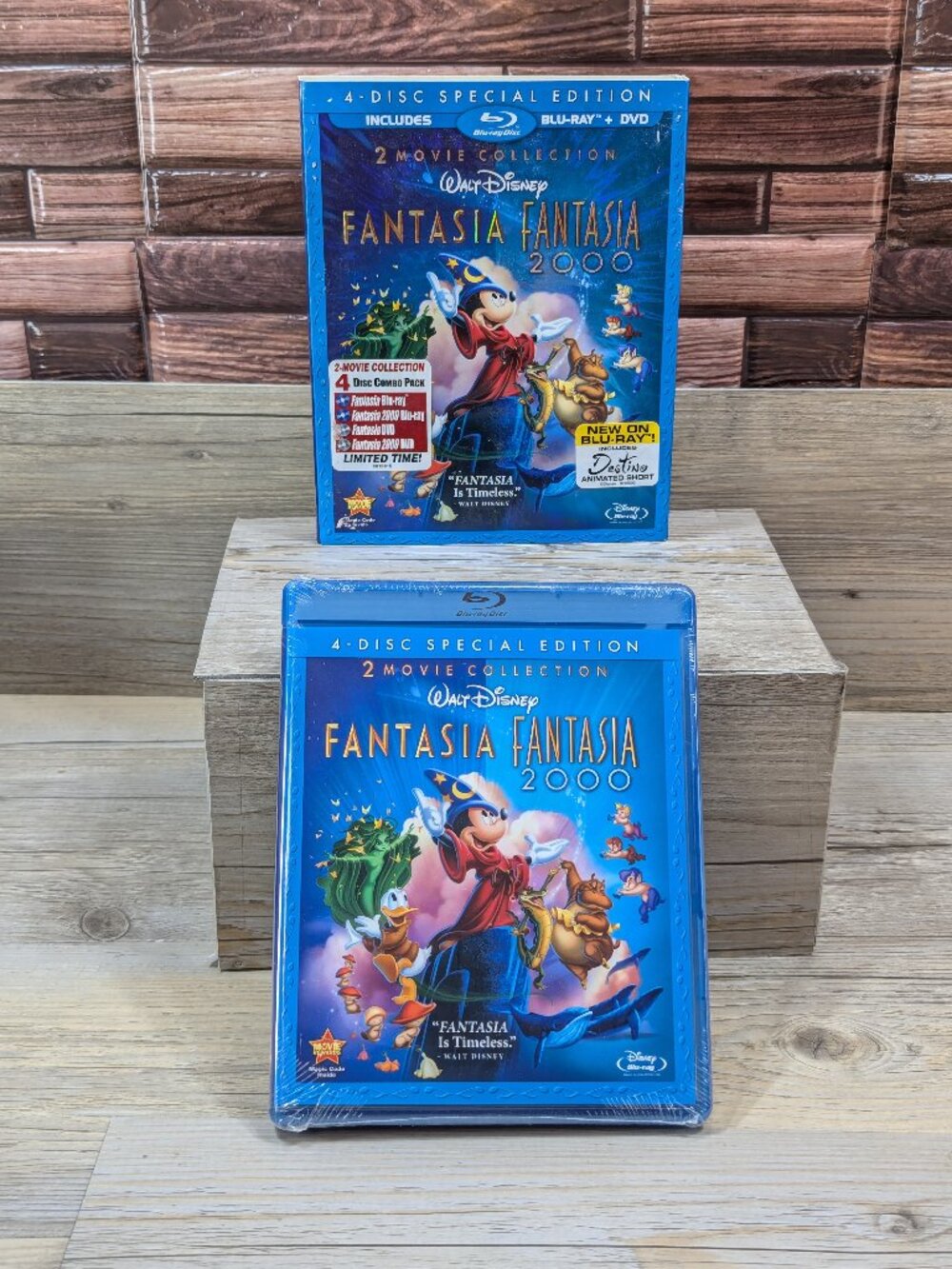 Fantasia & Fantasia 2000 Walt Disney 4 Disc 2 Movie Collection Bluray/DVD 2010